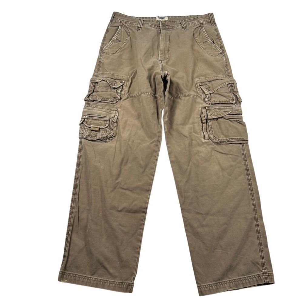 Vintage Old Navy Pants Mens 34x32 (fits 33x30) Cargo Canvas Pockets Grunge Y2K